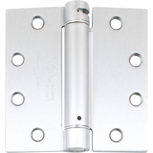 4-1/2" x 4-1/2" SQR Adjustable Spring Hinge .134 Gauge - Satin Chrome