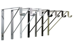 MC-SUPPORT-FIX-MB Matte Black Screw-on Heavy Duty Non-adjustable Shelf & Round Rod Support
