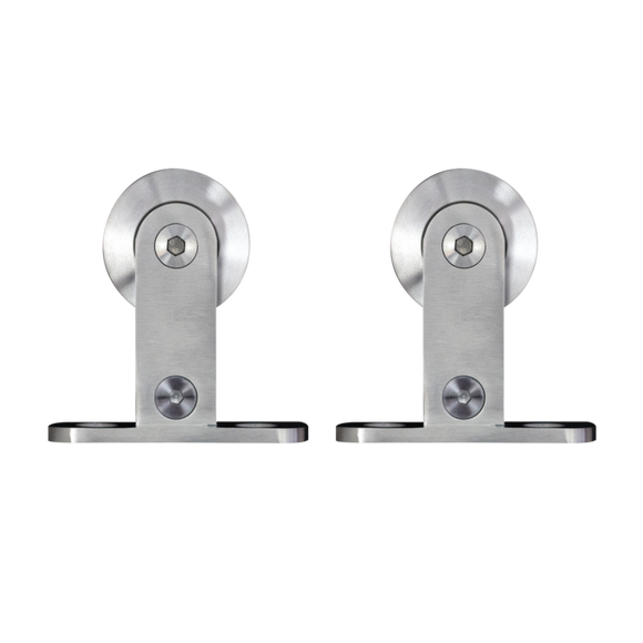 Barn Door Stainless Steel Single Wheel Top Mount Kit - CXBDSTM